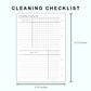 Personal Wide Inserts - Cleaning Checklist