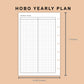 Mini Happy Planner Inserts - Yearly Plan - Hobonichi
