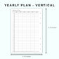 Personal Wide Inserts - Yearly Plan - Vertical