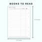 Personal Wide Inserts - Books to read
