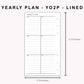 Personal Inserts - Yearly Plan - YO2P - Lined
