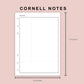 B6 Inserts - Cornell Notes