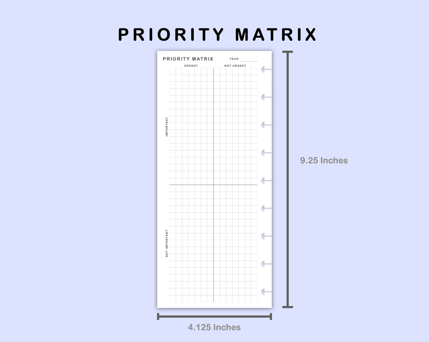 Skinny Classic HP Inserts - Priority Matrix