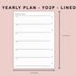 B6 Inserts - Yearly Plan - YO2P - Lined