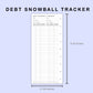 Skinny Classic HP Inserts - Debt Snowball Tracker