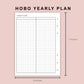 B6 Inserts - Yearly Plan - Hobonichi