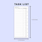 Skinny Classic HP Inserts - Task List