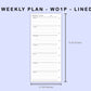 Skinny Classic HP Inserts - Weekly Plan - WO1P - Lined