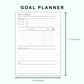 Personal Wide Inserts - Goal Planner