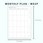 Personal Wide Inserts - Monthly Plan - MO2P - with Top Priority