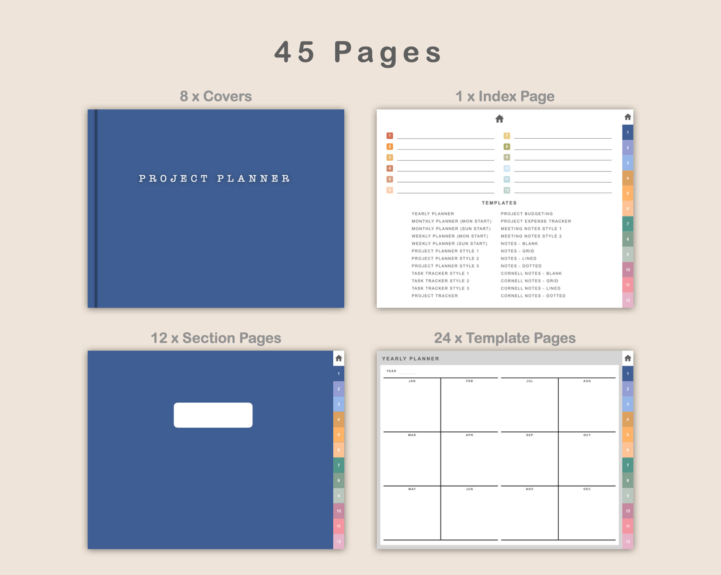 Digital Project Planner - Landscape - Spring