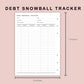 B6 Inserts - Debt Snowball Tracker