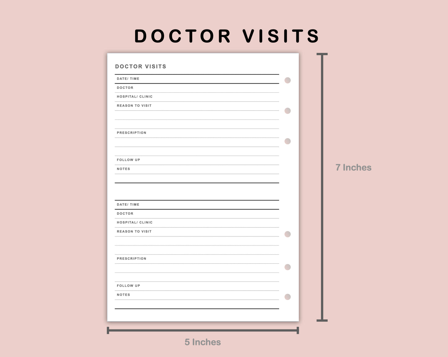 B6 Inserts - Doctor Visit