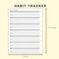 Classic HP Inserts - Habit Tracker