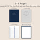 Digital Bullet Journal 200 Pages - Portrait - Blue