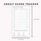 Personal Inserts - Credit Score Tracker