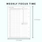 Personal Wide Inserts - Weekly Focus Time