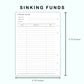 Personal Wide Inserts - Sinking Funds