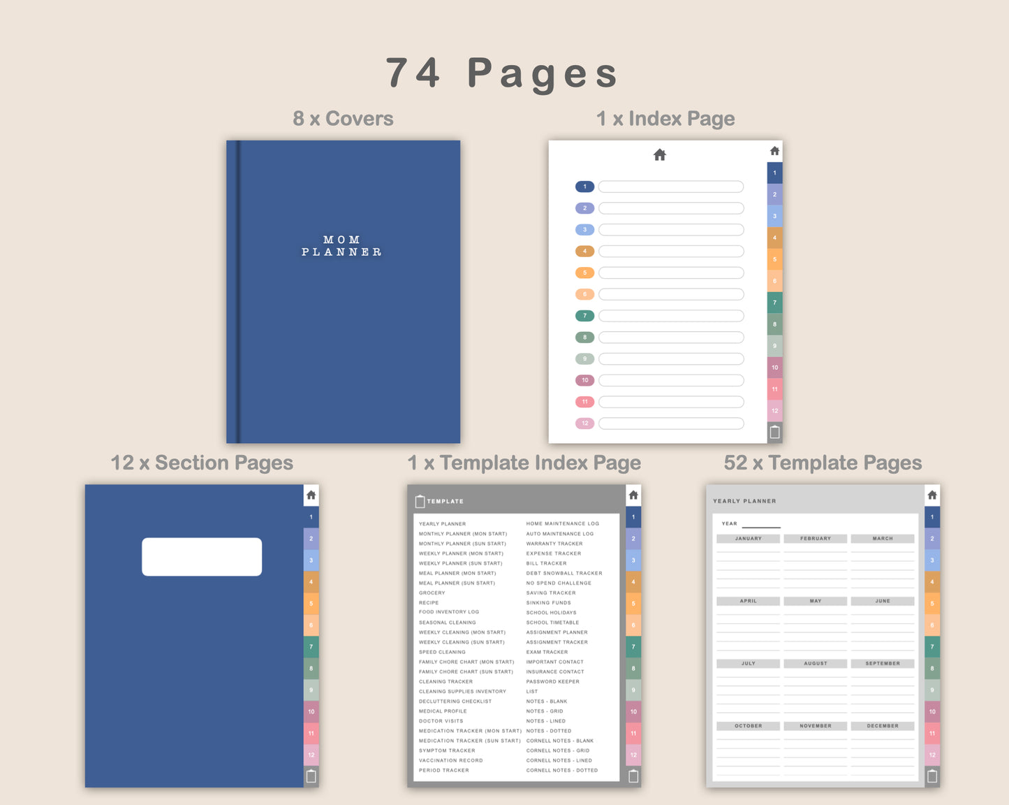 Digital Mom Planner - Spring
