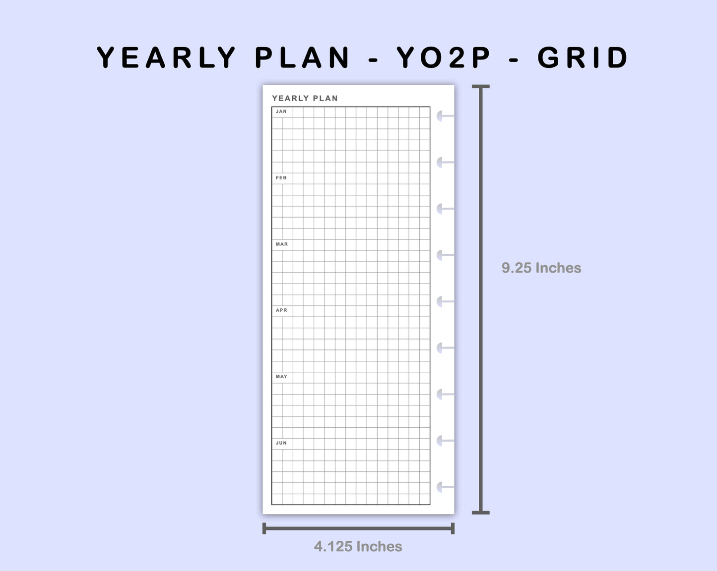 Skinny Classic HP Inserts - Yearly Plan - YO2P - Grid