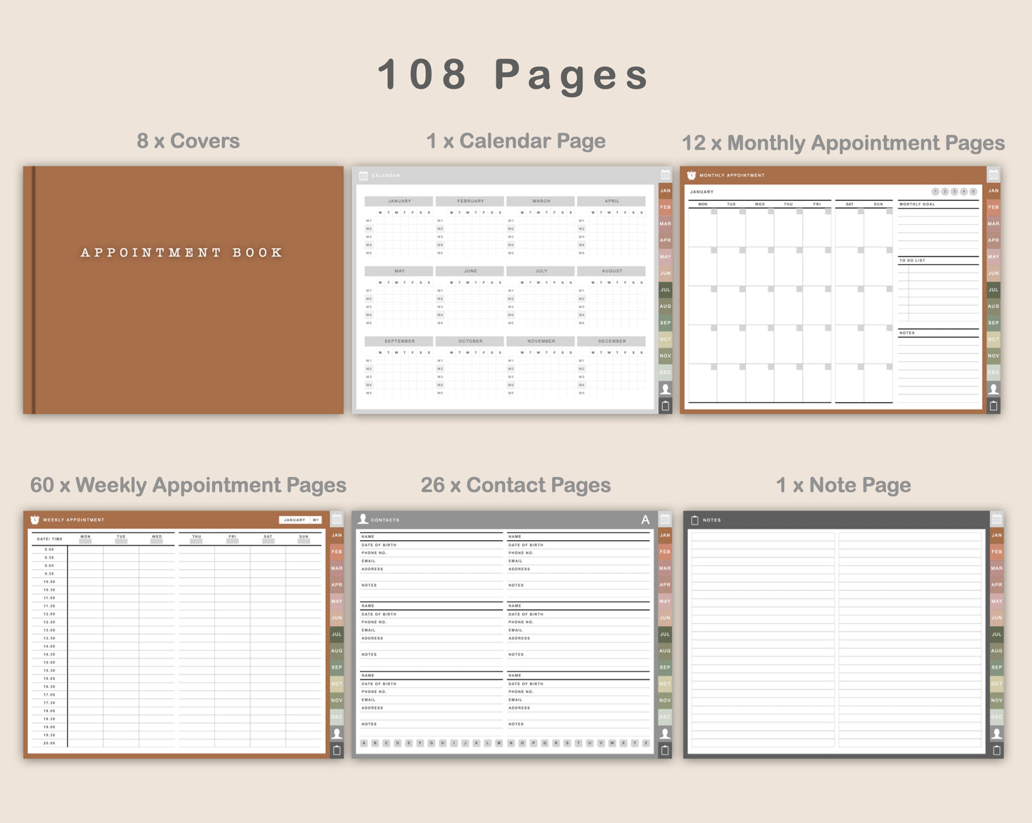 Digital Appointment Planner - Neutral