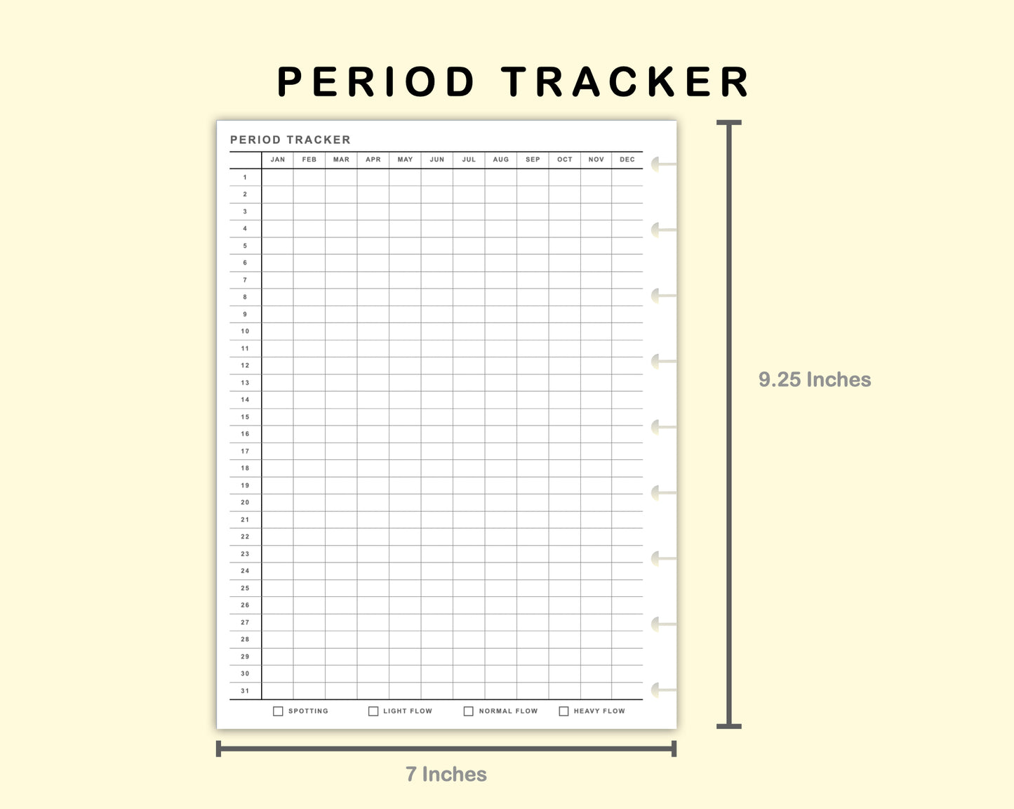 Classic HP Inserts - Period Tracker