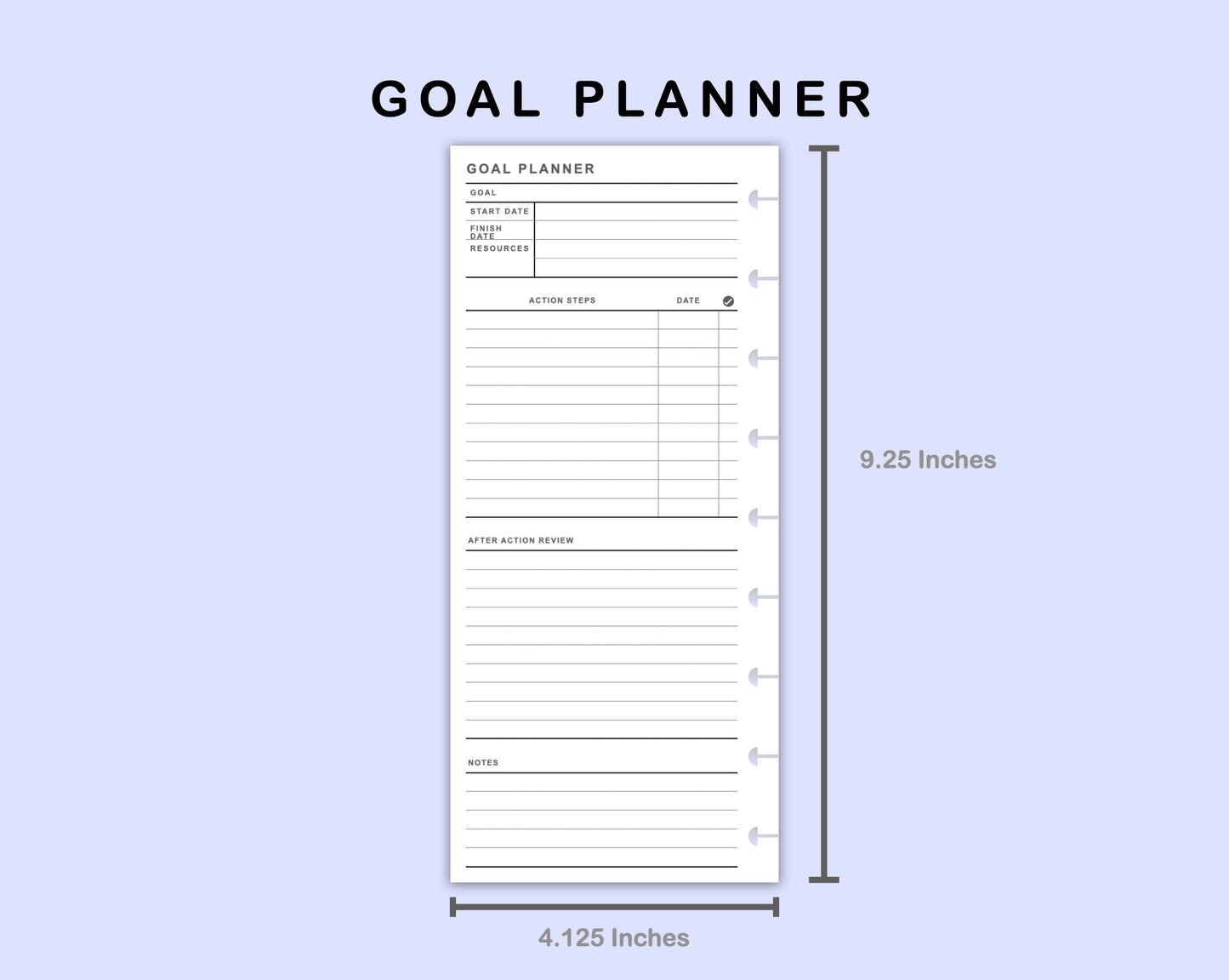 Skinny Classic HP Inserts - Goal Planner