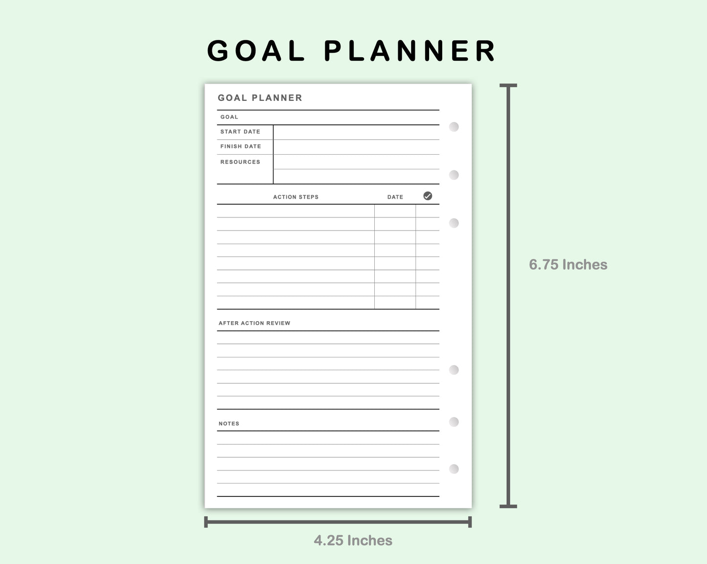 FC Compact Inserts - Goal Planner