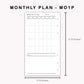 Personal Inserts - Monthly Plan - MO1P