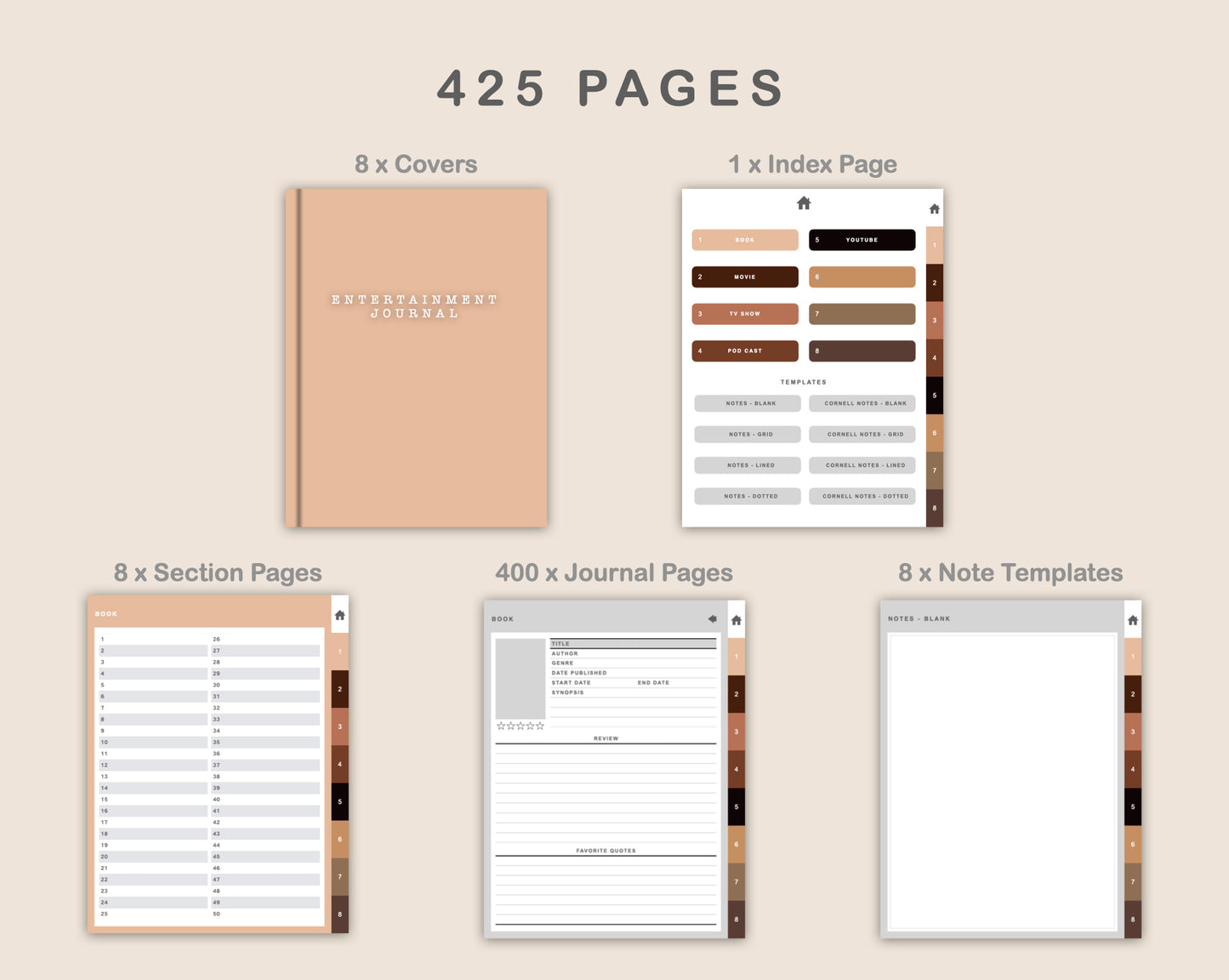 Digital Entertainment Planner - Brown