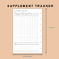 Mini Happy Planner Inserts - Supplement Tracker