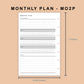 Mini Happy Planner Inserts - Monthly Plan - MO2P - with Habit Tracker