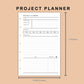 Mini Happy Planner Inserts - Project Planner