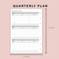 B6 Inserts - Quarterly Plan