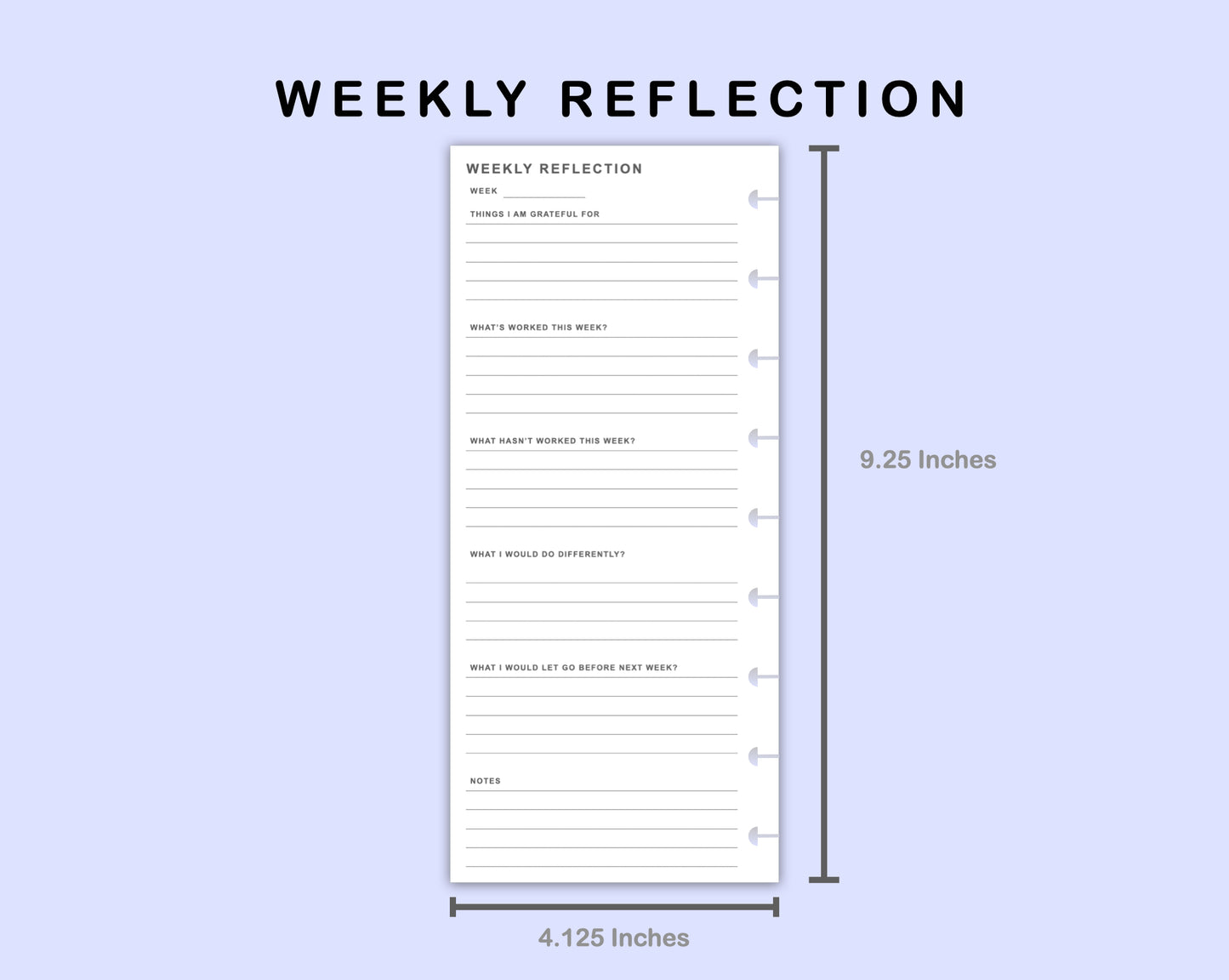 Skinny Classic HP Inserts - Weekly Reflection