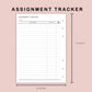 B6 Inserts - Assignment Tracker