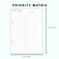 Personal Wide Inserts - Priority Matrix