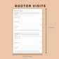 Mini Happy Planner Inserts - Doctor Visit
