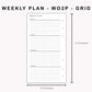 Personal Inserts - Weekly Plan - WO2P - Grid