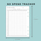 B6 Wide Inserts - No Spend Tracker