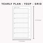 Personal Inserts - Yearly Plan - YO2P - Grid