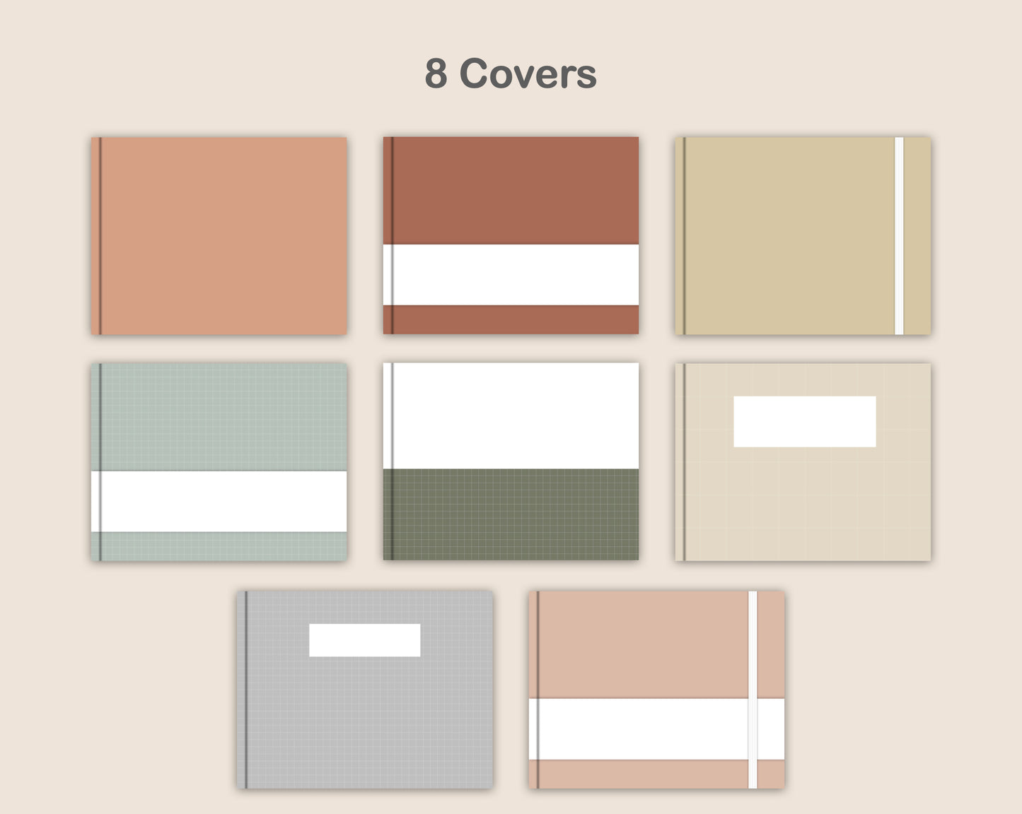 Digital Notebook 8 Tab - Landscape - Earthy