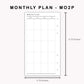 Personal Inserts - Monthly Plan - MO2P