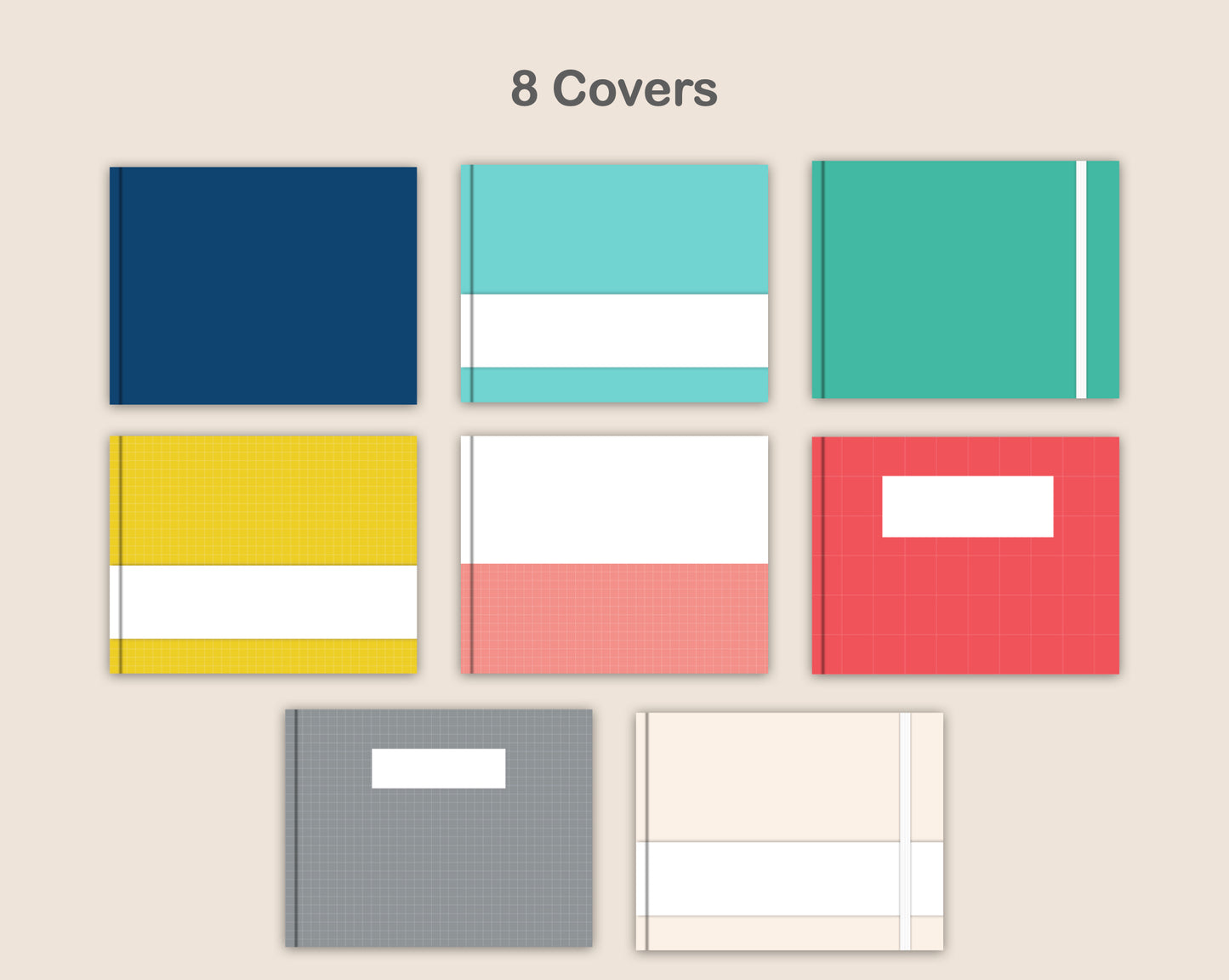 Digital Notebook 8 Tab - Landscape - Colorful