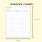 Classic HP Inserts - Sinking Funds