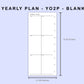 Skinny Classic HP Inserts - Yearly Plan - YO2P - Blank