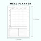 Personal Wide Inserts - Meal Planner with Grocery List