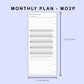Skinny Classic HP Inserts - Monthly Plan - MO2P - with Habit Tracker