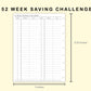 Classic HP Inserts - 52 Week Saving Challenge