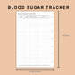 Mini Happy Planner Inserts - Blood Sugar Tracker
